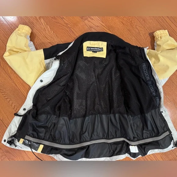 Vintage Precision Mountaineering Ski Jacket Yellow Colorblock Snowboard Small - Picture 3 of 9